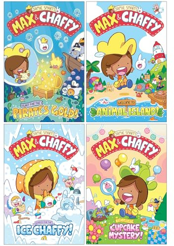 Max and Chaffy Series 4 Books Collection Set By Jamie Smart (Hunt For the Pirates Gold!, Animal Island, Search for Ice Chaffy! & The Great Cupcake Mystery!)