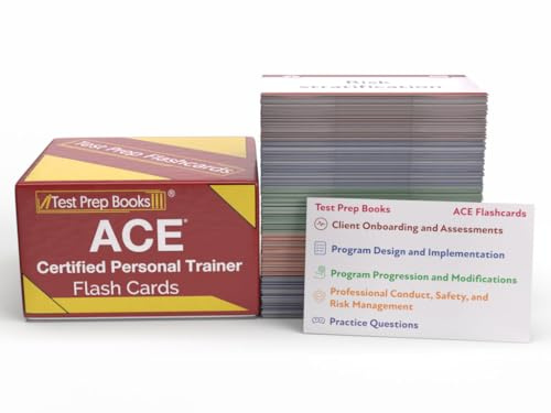 ACE Certified Personal Trainer Study Cards: Exam Prep and Practice Test Questions for the ACE CPT Exam [Full Color Cards]