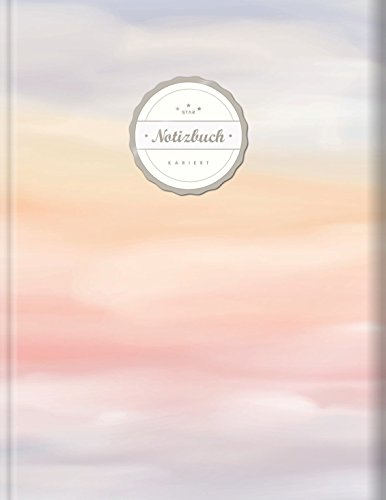 Kariertes Notizbuch (©Star, A4, 156 Seiten, Softcover) || Mit Register + Doppelrand || Dickes Notizheft, Fester Einband, Kariert Nr. 26, Matheheft, Schulheft, Sketchbook, Tagebuch, „Abstract Sky“