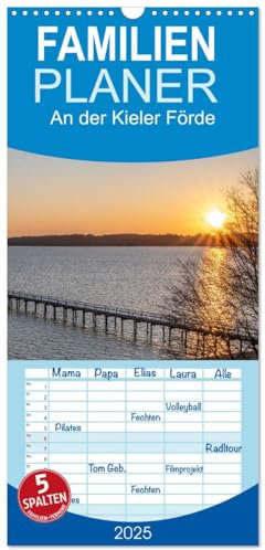 Familienplaner 2025 - An der Kieler Förde mit 5 Spalten (Wandkalender, 21 cm x 45 cm), CALVENDO