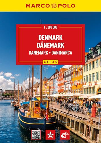 MARCO POLO Reiseatlas Dänemark 1:200.000: Straßenatlas und Autoatlas mit Europa in 1:4,5 Mio. Spiralbindung