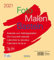 Foto-Malen-Basteln Bastelkalender beige 2021: Fotokalender zum Selbstgestalten. Do-it-yourself Kalender mit festem Fotokarton. Format: 21,5 x 24 cm