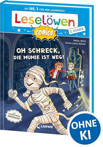 Leselöwen Comics 2. Klasse - Oh Schreck, die Mumie ist weg!: Die Nr. 1 für den Leseerfolg als Comic-Buch! - Mit Leselernschrift ABeZeh - Erstlesebuch für Kinder ab 7 Jahren