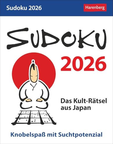 Sudoku Tagesabreißkalender 2026 - Das Kult-Rätsel aus Japan: mit täglichen Rätseln. Tageskalender zum Abreißen für Rätselfreunde. Aufstellkalender ... für jeden Tag (Wissenskalender Harenberg)