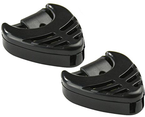 Tiger GAC7-2-BK Spring-loaded Guitar Pick Holder | Holds up to 6 Plectrums - Adhesive Back - Black - Pack of 2