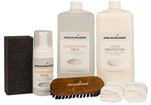 COLOURLOCK Glattleder Pflegeset Mild mit Leder Protector 1l und Lederreiniger Mild 1l