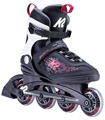 K2 Skate Damen Kinetic 80 Inlineskates, Black_Berry, 6.5