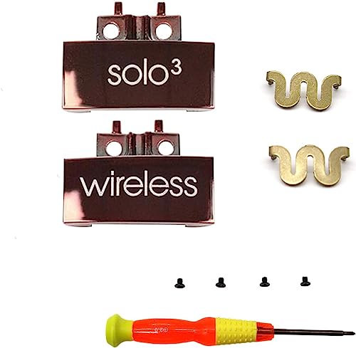 Aiivioll Kit di ricambio per archetto con clip per cerniera + kit di riparazione accessori compatibili con cuffie wireless Beats Solo3 Solo2 (oro rosa)