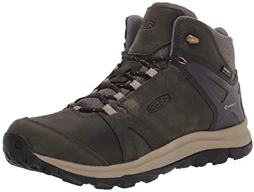 KEEN Damen Terradora II Leather Mid WP Wanderstiefel, Schwarz (Magnet Plaza Taupe), 37.5 EU