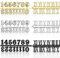 Uhrenziffern zum Herstellen mit Arabischer und Römischer Nummer DIY Digital Uhren Nummern für Design Ersatz Reparatur Uhren Zubehör (Gold, Silber, Schwarz, 6 Stücke)