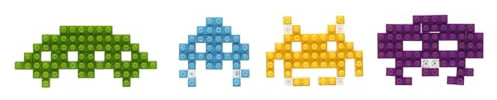nanoblock Space Invaders NBCC108 Baustein-Puzzles für Erwachsene und Kinder, bauen Sie Ihre eigenen Kunststoff-Modellbausätze mit Mini-Steinen, tolles Geschenk für Jugendliche und Erwachsene ab 12