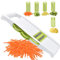 NACOLUS 5 in 1 Mandolin Slicer Mandolin Multi Blade Potato Veggie Slicer Vegetable Cutter Julienne Shredder Potato Cutter Green