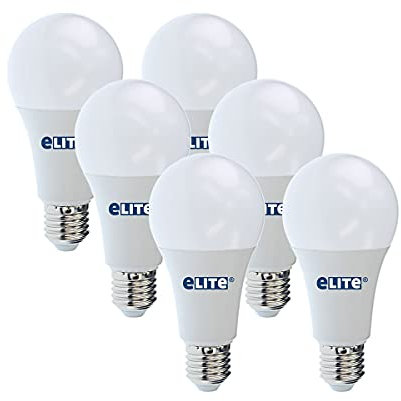eLITe LED Lampe E27, 11W, 827, 2700K, Warmweiß, 990lm, 240°, ersetzt 75W, 6 Stück