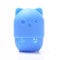 Éponge de maquillage guimauve pour fond de teint en silicone - Trousse de voyage lavable et réutilisable en forme de chat (bleu)