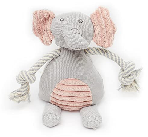 Pet London Rope Plush Dog Tug Toy-Bear or Elephant-great for puppy or small dog (Elephant)