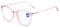Lanomi Runden Lesebrille Blaulichtfilter Damen Herren Licht TR90 Rahmen Computer Lesehilfe Mode Cateye Brille mit Stärke Rosa 1.0
