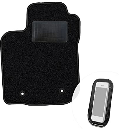 moto-MOLTICO Fahrer Fußmatte Auto Velours Fahrerseite Autoteppiche Schwarz Fahrermatte 1-teilig passend für Dacia Logan III Sandero III ab 2020