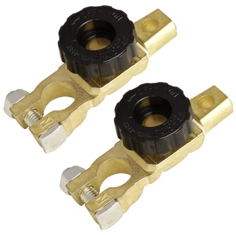 A0066-9-2 Batterieschalter 2 Stück Batterie Trennschalter Batteriehauptschalter Batterietrennschalter 12V 24V 125A bis 500A Trenner Unterbrecher Schalter Batterietrenner Poltrenner Stromunterbrecher