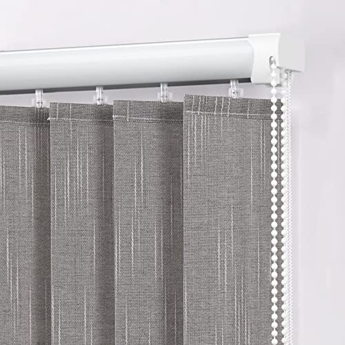 Cortina Lamas Verticales Opaca,Persianas Venecianas Verticales,Listones de 9cm,Persianas Venecianas Impermeable,para Puerta Corredera Ventana Francés,con Pesas y Cadena (W140xH240cm(55x95in))