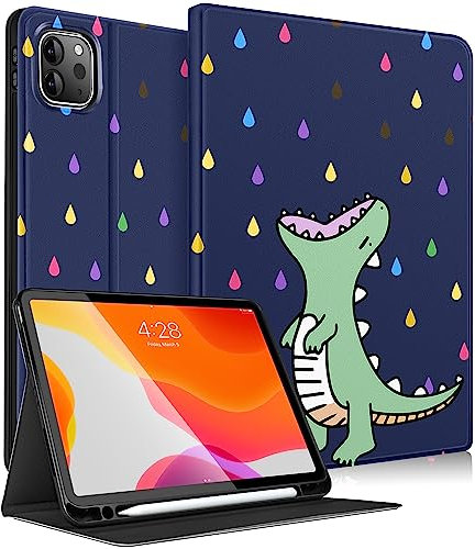 Uppuppy Custodia per iPad Air 11 (M2/M3), Air 5th/4th Generation 10.9, Pro 11'' Custodia carina per bambini donne ragazze Folio Dinosauri Matita Cover per iPad Air 11 2024/2025, 10.9 2022 2020, Pro