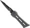 ABYSSTAR Shadow 11, Coltello subacqueo Unisex Adulto, Nero, 11 cm