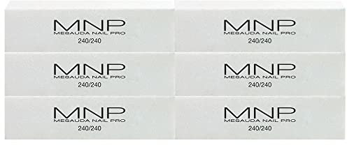 Mesauda MNP Bloque Pulidor Buffer Grano 240/240 6pzas - bloque pulidor para manicura y pedicura
