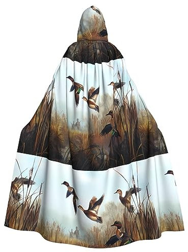 MYGANN Jagd Fliegende Wilde Männer Frauen Halloween Rollenspiel Party Dekoration Kapuzenponcho Schwarz, Schwarz , One size