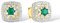 DTREEL Damen Ohrringe 14K 585 Gold Ohrstecker Brillant Diamant Smaragd Edelstein Ohrstecker Mode Damen Party Schmuck