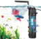 AUPERTO 5W Fish Tank Filter, 500L/H Internal Aquarium filter with UV Steriliser Ultra Quiet, Flow Rate and Direction Adjustable Submersible Filter for Turtle, Pond Fish, Garden