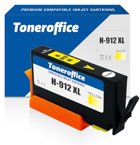 912 Druckerpatrone XL mit Chip für HP 912 XL Druckerpatronen Gelb Kompatibel 3YL83AE (ca. 825 Seiten)