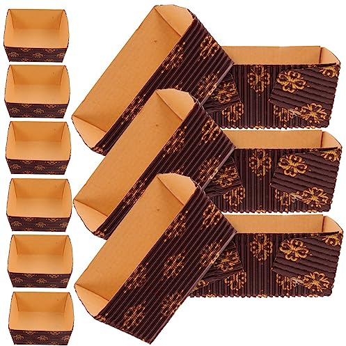 Cabilock 25stücke Papier Brotformen Hochgradige Stapelbare Backformen Für Kuchen Und Brot Hitzebeständig Für Partys Und Veranstaltungen