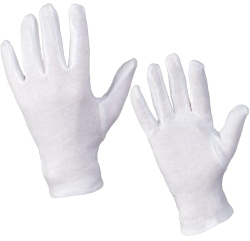 SC-Normteile Trikot-Handschuhe - Baumwollhandschuhe - (2 Paar) Größe 8 (M) - weiss - CAT 1-100% Baumwolle - SC0300
