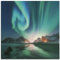 ARTland Wanddeko Glasbilder Wandbild Glas Bild 40x40 cm Landschaftsbilder Polarlicht Natur Berge T9SZ