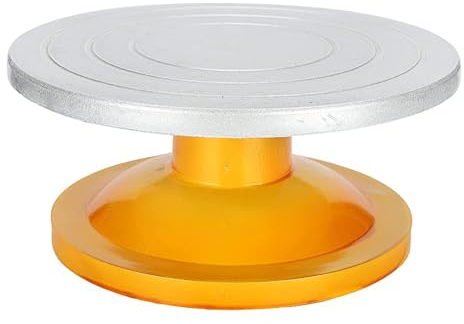 Tornio per Ceramica, Piatto Girevole Ceramica, Diametro 25 Cm, Piatto Girevole per Torte, Tortiera in Alluminio per Fare Torte, Cottura Al Forno