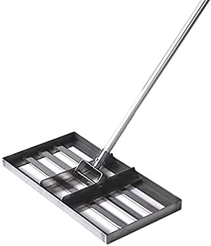 WJFLUCK Golf-Nivellierrechen mit 43-Zoll-Griff, Golf-Gartengras, Rasen-Nivellierrechen af-Gartengras, Rasen-Nivellierrechen aus Edelstahl, Level Move Drag Mop Level Rechen für Garten, Hof, Bauernhof