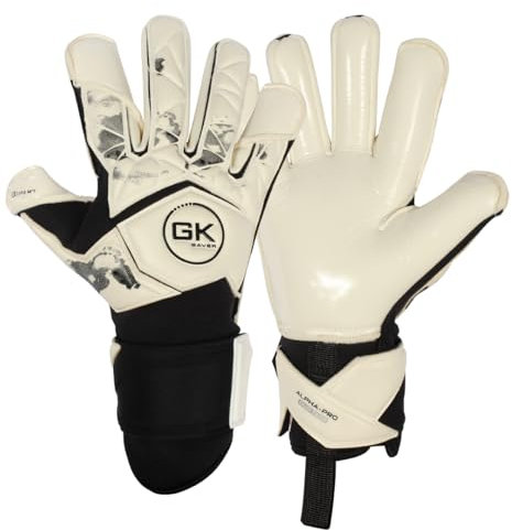 GK Saver Fußball-Torwart-Torwarthandschuhe | rutschfeste Handflächen | Alpha-Serie | Torwart-GK-Handschuhe, Größe 6 bis 11