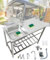 Jpquantrics Catering Lavello Cucina in Acciaio Inox Lavabo da Esterno con Rubinetto con Rubinetto Robusto E Stabile Lavabo di Utilità per Lavanderia Base Garage Hotel Lavello Portatile(75x40xH75cm)