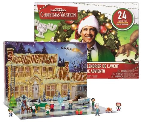 National Lampoon's Adventskalender 2024-24 tägiger Weihnachts Adventskalender enthält 24 Geschenke, Weihnachtsferienfiguren und Zubehör, Weihnachts-Countdown-Kalendergeschenke