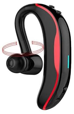 SLuB Auriculares Bluetooth Auriculares inalámbricos Bluetooth 5.4In-Ear Single Ear Micrófono Incorporado 180°Rotación Oreja Izquierda y Derecha Universal Ultra Long Standby(Rojo).