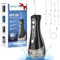 Munddusche Kabellos,Tragbar Elektrische Zahnreiniger DIY 4 Modi Wiederaufladbar,8 Düsen 320ML Water Flosser Tank Munddusche IPX7 Wasserdicht Munddusche Testsieger,für Reisen & Hause-Black (Schwarz)