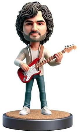 mydedor Individuelle Wackelkopf-Figur, individuelle Puppe, Musikinstrument, Spielpartner, benutzerdefinierter Wackelkopf, handgefertigter Wackelkopf, personalisierte Basis auf Ihrem Foto