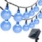 Moxled Solar Lichterkette Aussen 60 LED, 11M Lichterkette Außen Solar Wasserdicht, 8 Modes Solar Lichterkette Außen für Garten, Terrasse, Balkon, Partys (Blau)