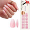 SXVME Soft Pre-Colored Acrylic Nail Tips, Ombre French False Nails Medium Short Coffin, Gradient Pink Press on Nails Short Ballerina Full Cover Artificial Fake Nail Extensions for DIY 150 Pcs