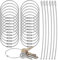 Llaveros de Alambre,30 piezas Llavero de Cable de 15 cm Llavero de Alambre de Acero Inoxidable,Laveros Cable Loops de 2 mm para Etiquetas de Equipaje,Llaveros,Llavero multifuncional