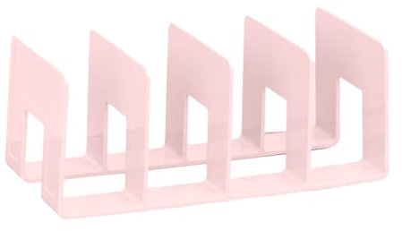 95sCloud-1 Stehsammler Schreibtisch-Organizer Stehordner Fächerbox Zeitschriftenständer Briefhalter Zeitschriftenhalter 4 Fächer Katalogsammler Buch Lagerung Regal Buchstützen (Pink)