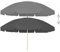Eleganz Sombrilla de playa antracita 240 cm – Sombrilla grande de poliéster para playa, jardín y terraza – Protección UV, duradera y resistente a la intemperie