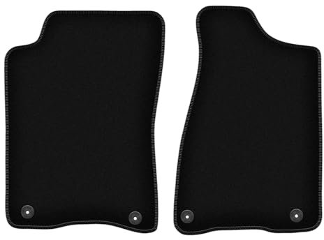 Wielganizator Velours Vorne Fußmatten passend für Audi 90 B3 (1986-1991) | Qualität: Basic - Genaue Passform, rutschfeste Untregrund 2-teilig - Schwarz