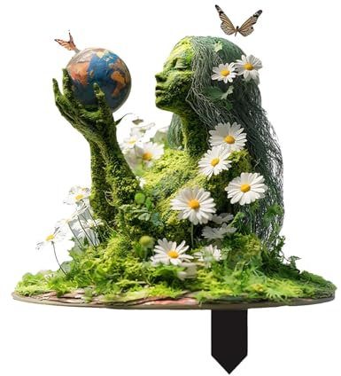 Generisch 2d GrüNes Gras Troll Gartenstecker,Garten Figuren DraußEn Gartenfigur Lustig Gartenfiguren für DraußEn Wetterfest Fantasy Garten Deko Gartendeko Haufen MäRchen Troll mit Buch