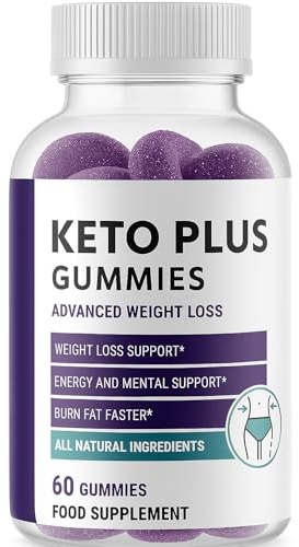 Keto Plus Gummies - Advance Weight Loss Support All Natural - New & Sealed - Vegan 60 Gummies/FItness Hero Supplements