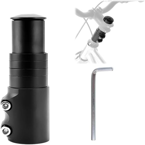 Yuiturt prolongateur Velo,VTT Rallonge de Guidon Alliage d'Aluminium 28.6mm ,Extenseur Réglable Hauteur Potence Vélo Fourche Riser Adapter pour Vélo Route BMX